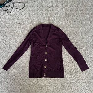 Tory Burch Women's Purple Cardigan Sweater